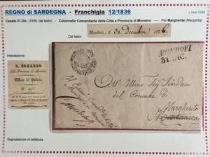 SARDEGNA PREFILATELICHE 1819/1859 ... 