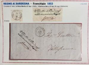 SARDEGNA PREFILATELICHE 1819/1859 ... 