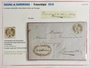 SARDEGNA PREFILATELICHE 1819/1859 ... 