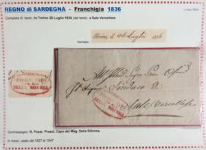 SARDEGNA PREFILATELICHE 1819/1859 ... 