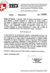 1859 - 50 grana rosa lillaceo, ... 