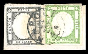 1862 - 1/2 tornese verde, 1 grano ... 