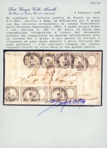 1861 - 1/2 grano grigio bruno ... 