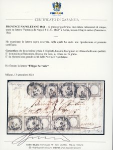 1861 - 1/2 grano grigio bruno ... 