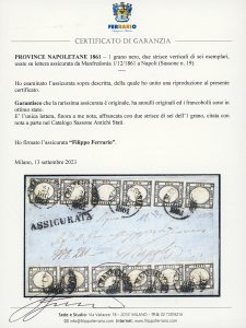 1861 - 1 grano nero (19), due ... 