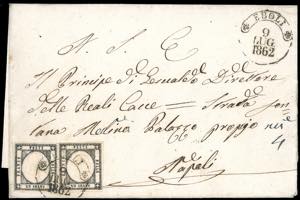 1862 - 1 grano nero (19), coppia, perfetta, ... 