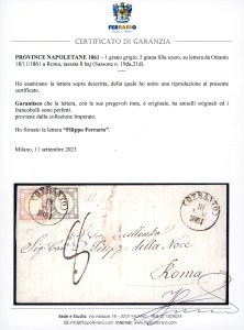 1861 - 1 grano grigio, 5 grana ... 