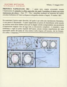 1861 - 1 grano nero, coppia ... 