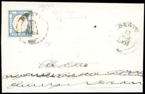 1861 - 2 grana azzurro chiaro (20), doppia ... 