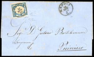 1861 - 2 grana azzurro oltremare vivo ... 