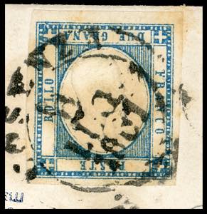 1861 - 2 grana azzurro chiaro, ... 