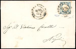 1861 - 2 grana azzurro chiaro, EFFIGIE ... 