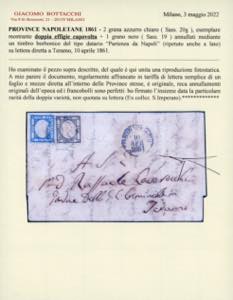 1861 - 2 grana azzurro chiaro, ... 