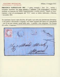 1861 - 5 grana vermiglio (21a), ... 