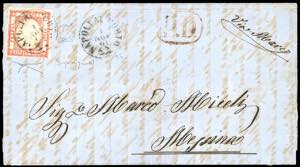 1861 - 5 grana vermiglio (21a), plì ... 