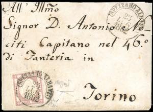 1862 - 5 grana lilla scuro (21d), perfetto, ... 
