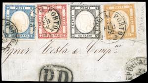 1862 - 10 grana arancio, 5 grana rosso ... 