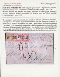 1861 - 20 grana giallo arancio, 5 ... 