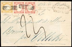 1861 - 20 grana giallo arancio, 5 grana ... 