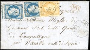 SARDEGNA-FRANCIA 1858 - 10 cent., 20 cent. ... 