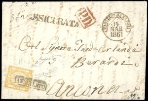 1861 - 20 grana bistro olivastro (23ba), ... 