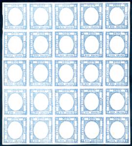 1861 - 2 grana azzurro (20), francobollo non ... 
