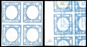 1861 - 2 grana azzurro (20), prova di ... 