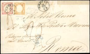 1862 - 10 grana arancio, falso per posta del ... 