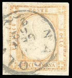 1861 - 10 grana giallo arancio, falso per ... 