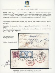 1861 - 1 grano carminio vivo, II ... 