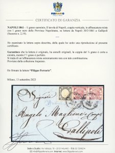 1861 - 1/2 grano carminio, II ... 