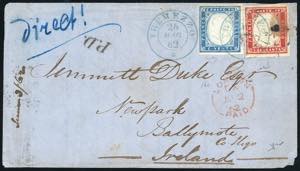 SARDEGNA-IRLANDA 1862 - 20 cent. celeste, ... 