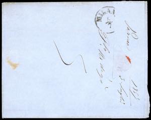 1857 - 25 cent. bruno lilla (10), ... 