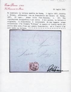 1857 - 25 cent. bruno lilla (10), ... 