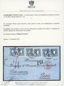 LOMBARDO VENETO-FRANCIA 1862 - 15 ... 