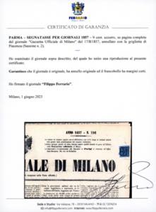 1857 - 9 cent. azzurro (2), corto ... 