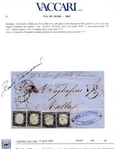 SARDEGNA-MALTA 1862 - 20 cent. ... 
