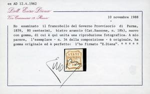 1859 - 80 cent. bistro arancio ... 