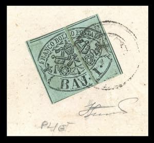 1852 - 1 baj verde grigiastro (2), ... 