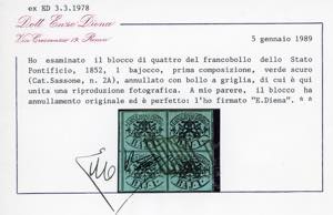 1858 - 1 baj verde scuro, I ... 