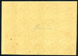 1863 - 3 baj giallo cromo (4A), ... 