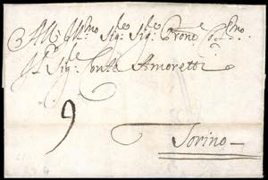 SARDEGNA-SPAGNA 1703 - Lettera prefilatelica ... 