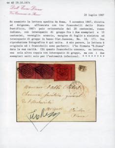 1867 - 20 cent. rosso bruno, ... 