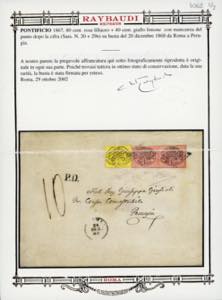 1868 - 80 cent. rosa lillaceo, ... 