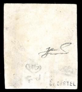 1851 - 5 cent. nero (1), usato, ... 