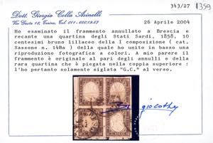 1860 - 10 cent. bruno lillaceo ... 