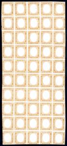 1863 - 10 cent. bistro (14E), foglio di 50 ... 