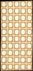 1863 - 10 cent. bistro scuro (14Eb), foglio ... 