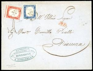 1857 - 40 cent. rosso scarlatto, perfetto, ... 