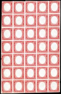 1861 - 40 cent. rosso carminio (16D), blocco ... 